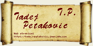 Tadej Petaković vizit kartica